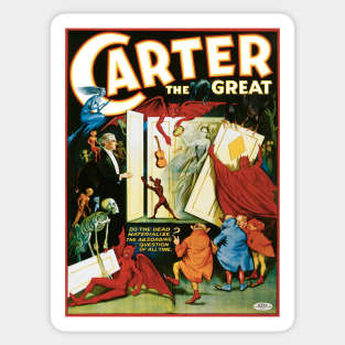 Vintage Magic Poster Art, Carter the Great Sticker